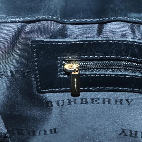 BURBERRY Nova Check Hand Bag Wool Brown Gold black - Picture 13 of 16